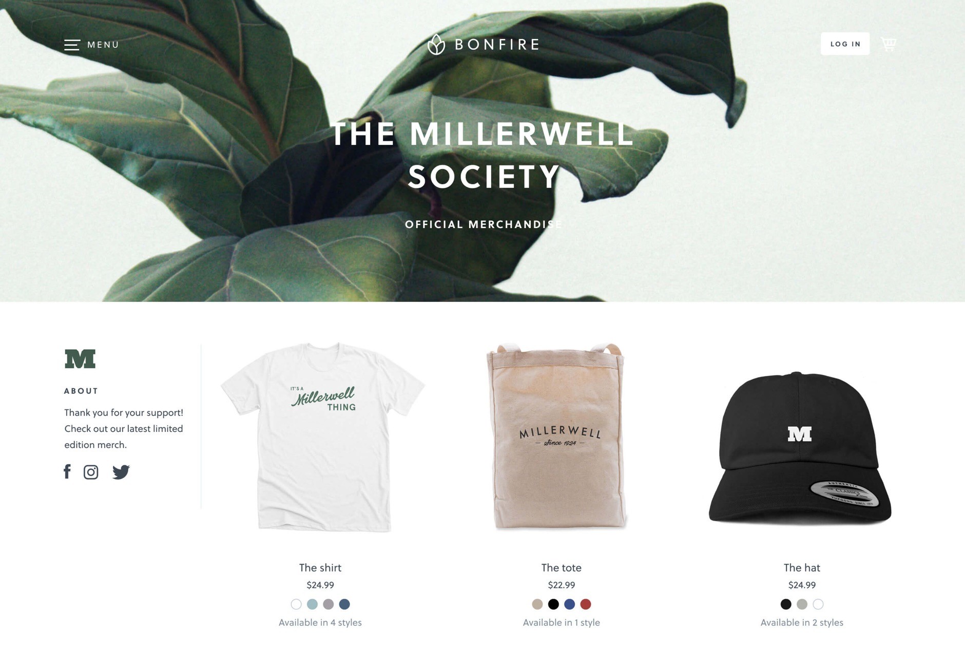 Custom Merch Store - Bonfire