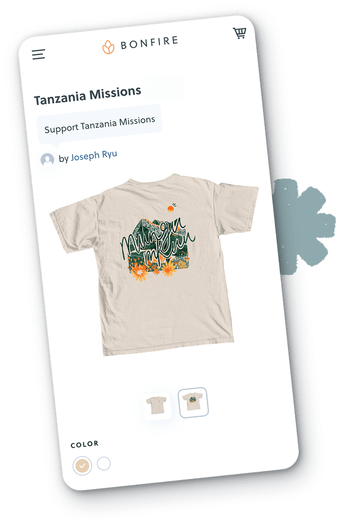 Screenshot of Bonfire's campaign page