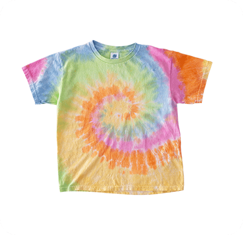 A youth tie dye tee