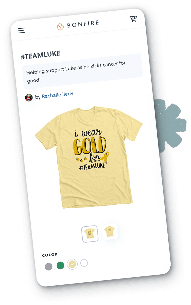 Screenshot of Bonfire's campaign page